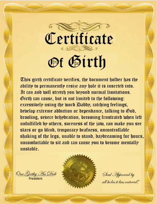 Certificate of Girth