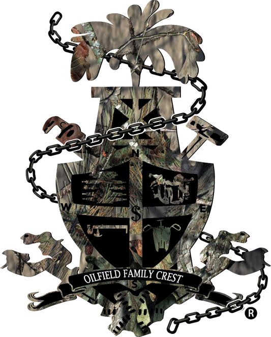 Oilfield Family Crest Decal - Real Camo